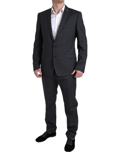 Dolce & Gabbana Elegant Black Two-Piece Slim Fit Suit Dolce & Gabbana