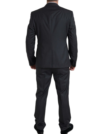 Dolce & Gabbana Elegant Black Two-Piece Slim Fit Suit Dolce & Gabbana