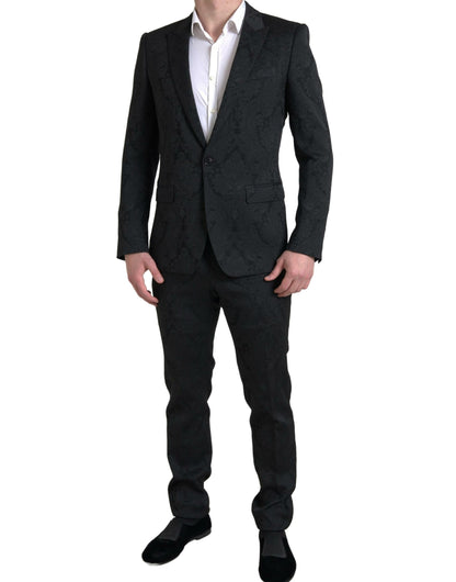 Dolce & Gabbana Elegant Slim Fit Black Martini Suit Dolce & Gabbana