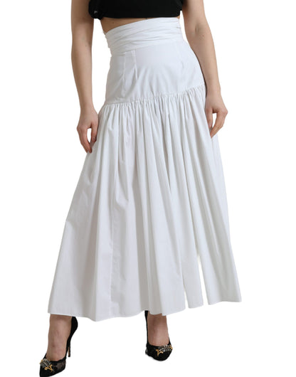 Dolce & Gabbana Elegant High Waist Cotton Maxi Skirt Dolce & Gabbana