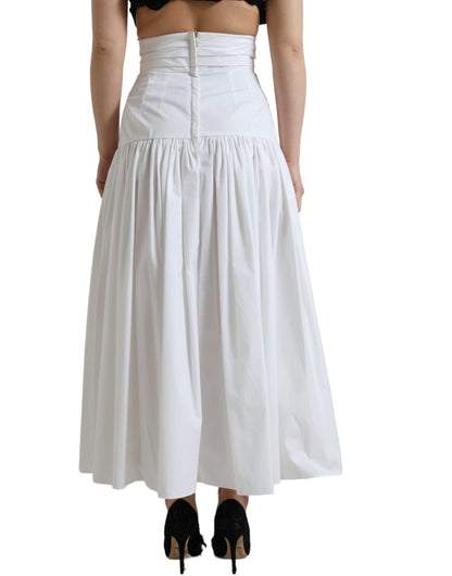 Dolce & Gabbana Elegant High Waist Cotton Maxi Skirt Dolce & Gabbana