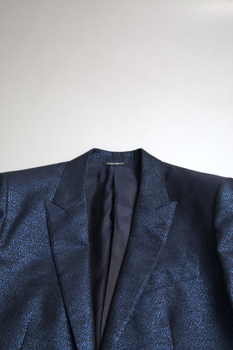 Dolce & Gabbana Metallic Blue Martini Slim Fit Suit Dolce & Gabbana