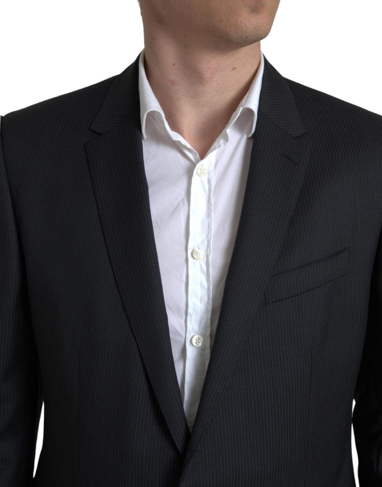 Dolce & Gabbana Elegant Black Two-Piece Slim Fit Suit Dolce & Gabbana