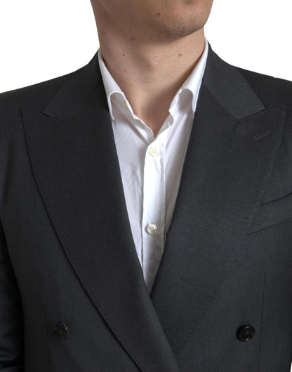 Dolce & Gabbana Sleek Grey Slim Fit Double Breasted Suit Dolce & Gabbana