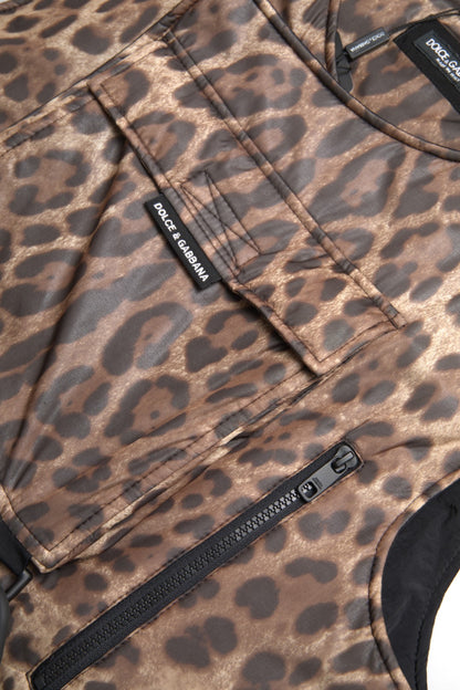 Dolce & Gabbana Silk Leopard Vest Exclusive Sportswear Dolce & Gabbana