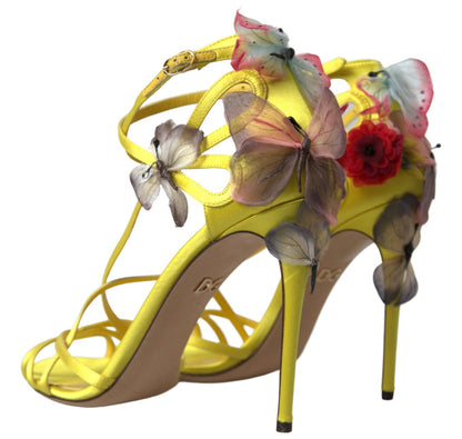 Dolce & Gabbana Enchanting Yellow Ankle Strap Sandals Dolce & Gabbana