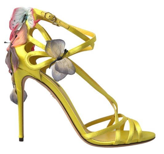 Dolce & Gabbana Enchanting Yellow Ankle Strap Sandals Dolce & Gabbana