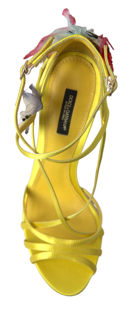 Dolce & Gabbana Enchanting Yellow Ankle Strap Sandals Dolce & Gabbana