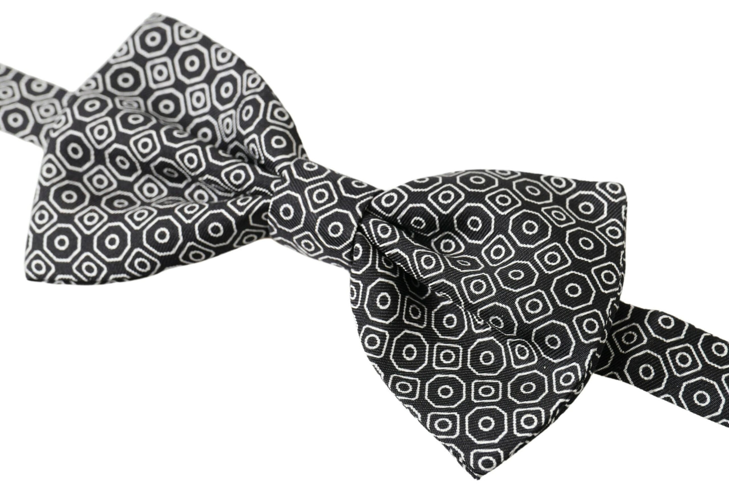 Dolce & Gabbana Elegant Black and White Silk Bow Tie Dolce & Gabbana