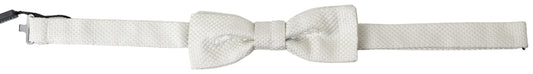 Dolce & Gabbana Elegant Ivory Silk Bow Tie Dolce & Gabbana