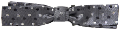 Dolce & Gabbana Elegant Silk Gray Bow Tie Dolce & Gabbana