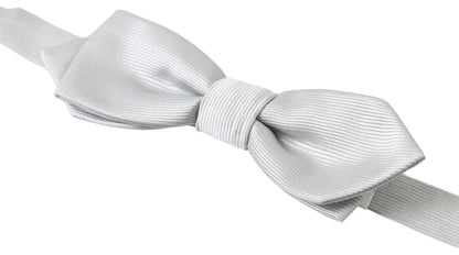 Dolce & Gabbana Elegant Silk Bow Tie in Grey Dolce & Gabbana