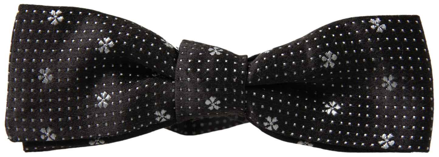 Dolce & Gabbana Elegant Black Silk Bow Tie Dolce & Gabbana