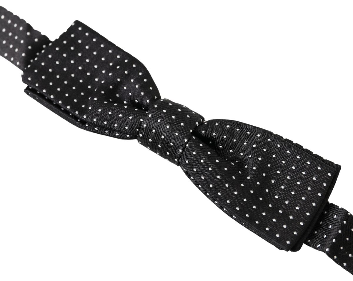 Dolce & Gabbana Elegant Silk Black Bow Tie Dolce & Gabbana