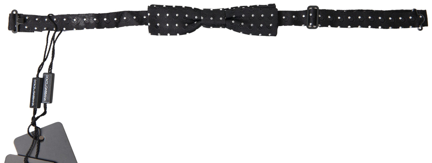 Dolce & Gabbana Elegant Silk Black Bow Tie with Signature Clasp Dolce & Gabbana