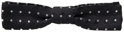 Dolce & Gabbana Elegant Silk Black Bow Tie with Signature Clasp Dolce & Gabbana