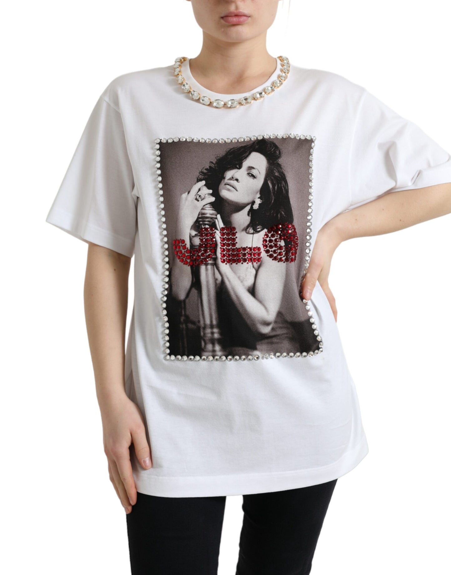 Dolce & Gabbana J.Lo Portrait Crystal Tee – Limited Edition Dolce & Gabbana