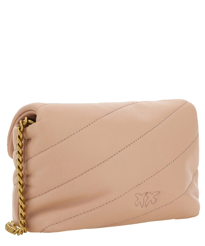 PINKO Chic Blush Quilted Crossbody Love Puff Bag PINKO