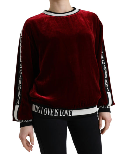 Dolce & Gabbana Elegant Bordeaux Silk-Blend Sweater Dolce & Gabbana