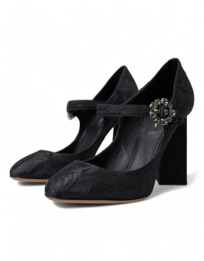 Dolce & Gabbana Chic Black Brocade Mary Janes Pumps Dolce & Gabbana