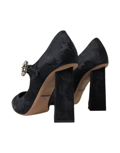 Dolce & Gabbana Chic Black Brocade Mary Janes Pumps Dolce & Gabbana