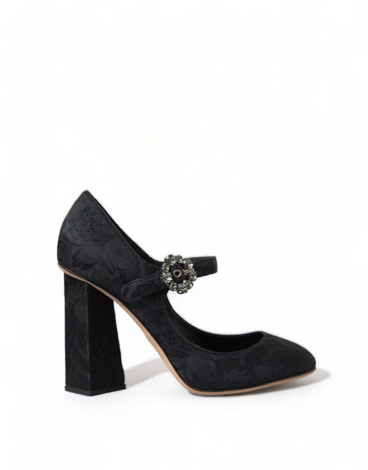 Dolce & Gabbana Chic Black Brocade Mary Janes Pumps Dolce & Gabbana