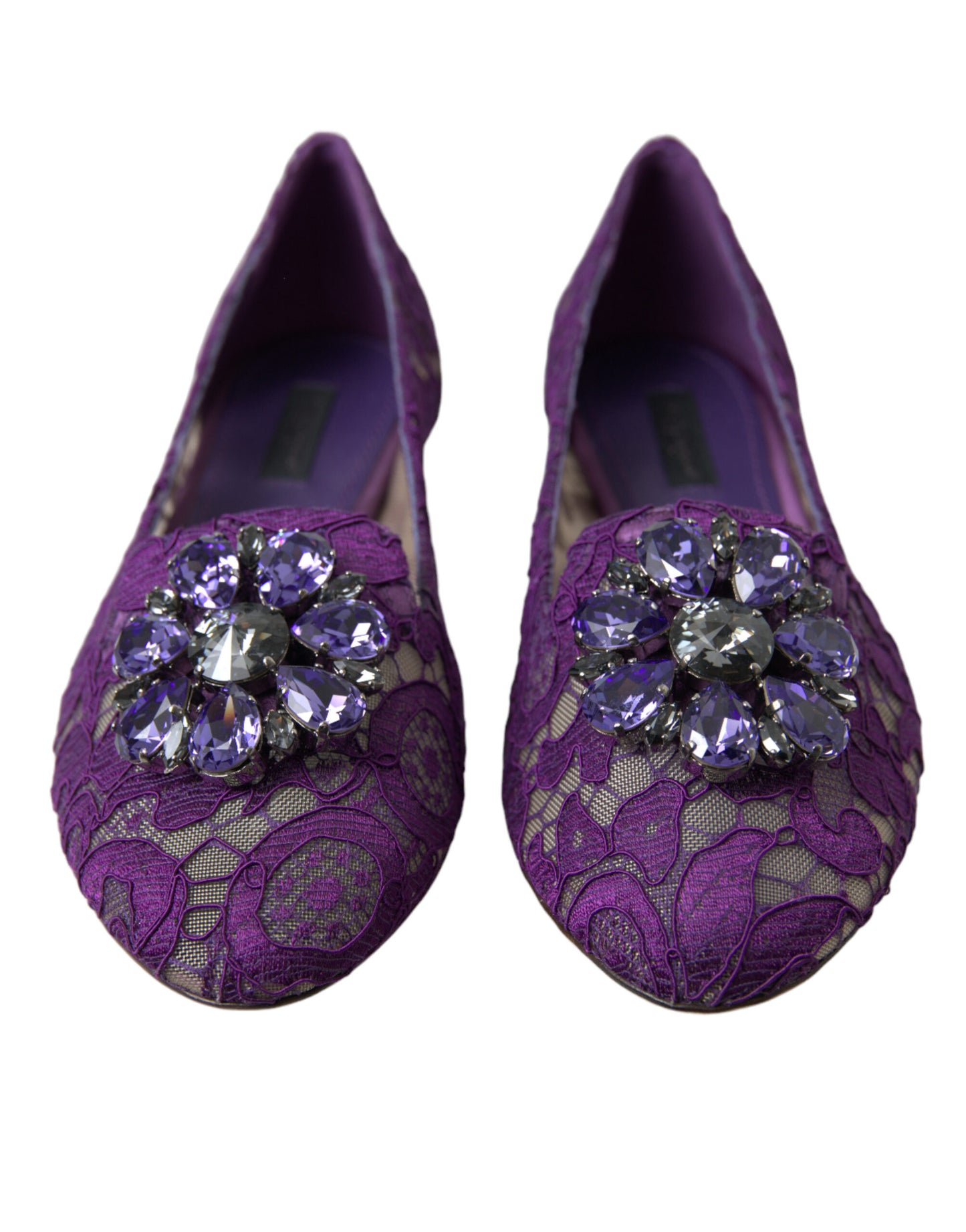 Dolce & Gabbana Elegant Floral Lace Vally Flat Shoes Dolce & Gabbana