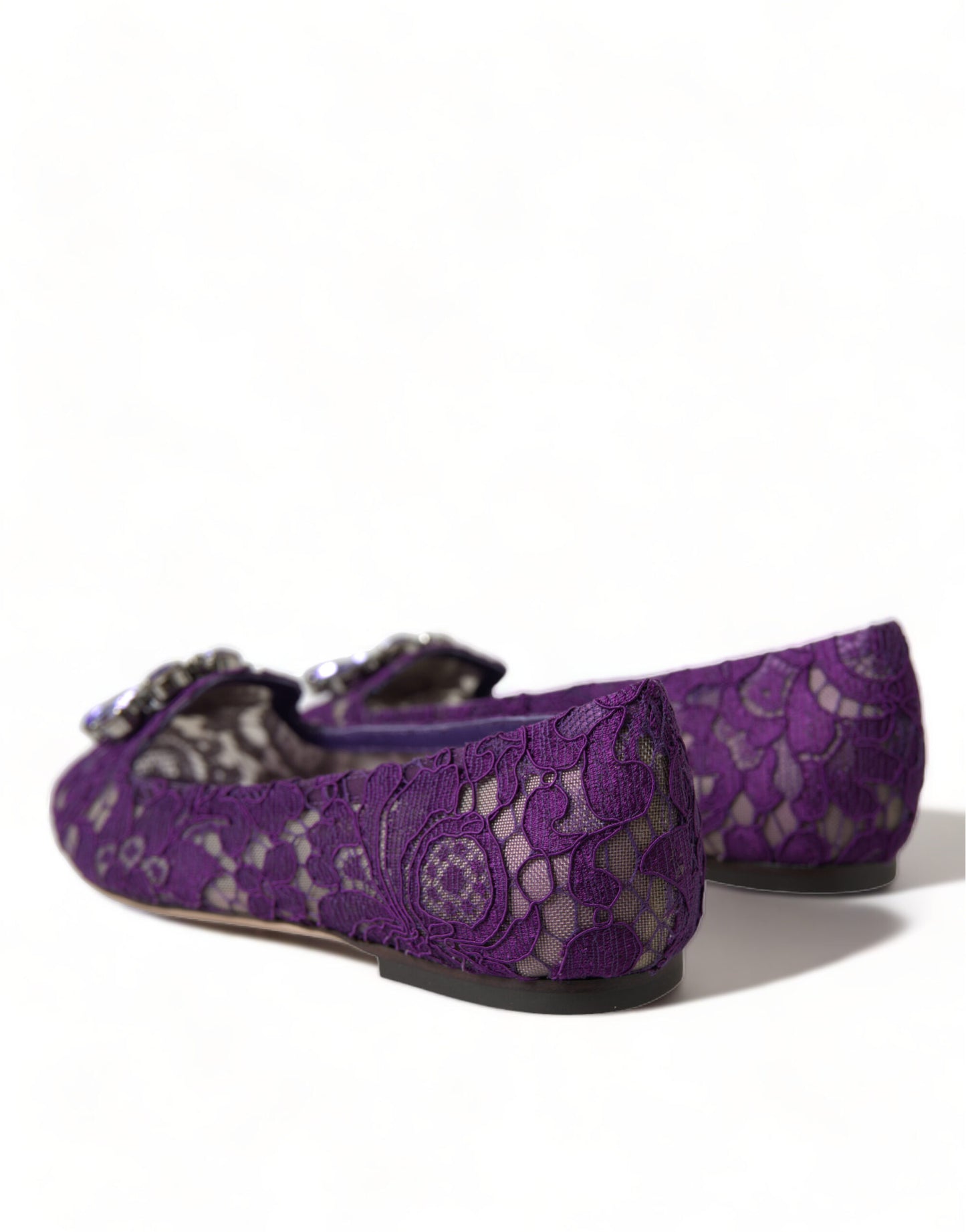 Dolce & Gabbana Elegant Floral Lace Vally Flat Shoes Dolce & Gabbana