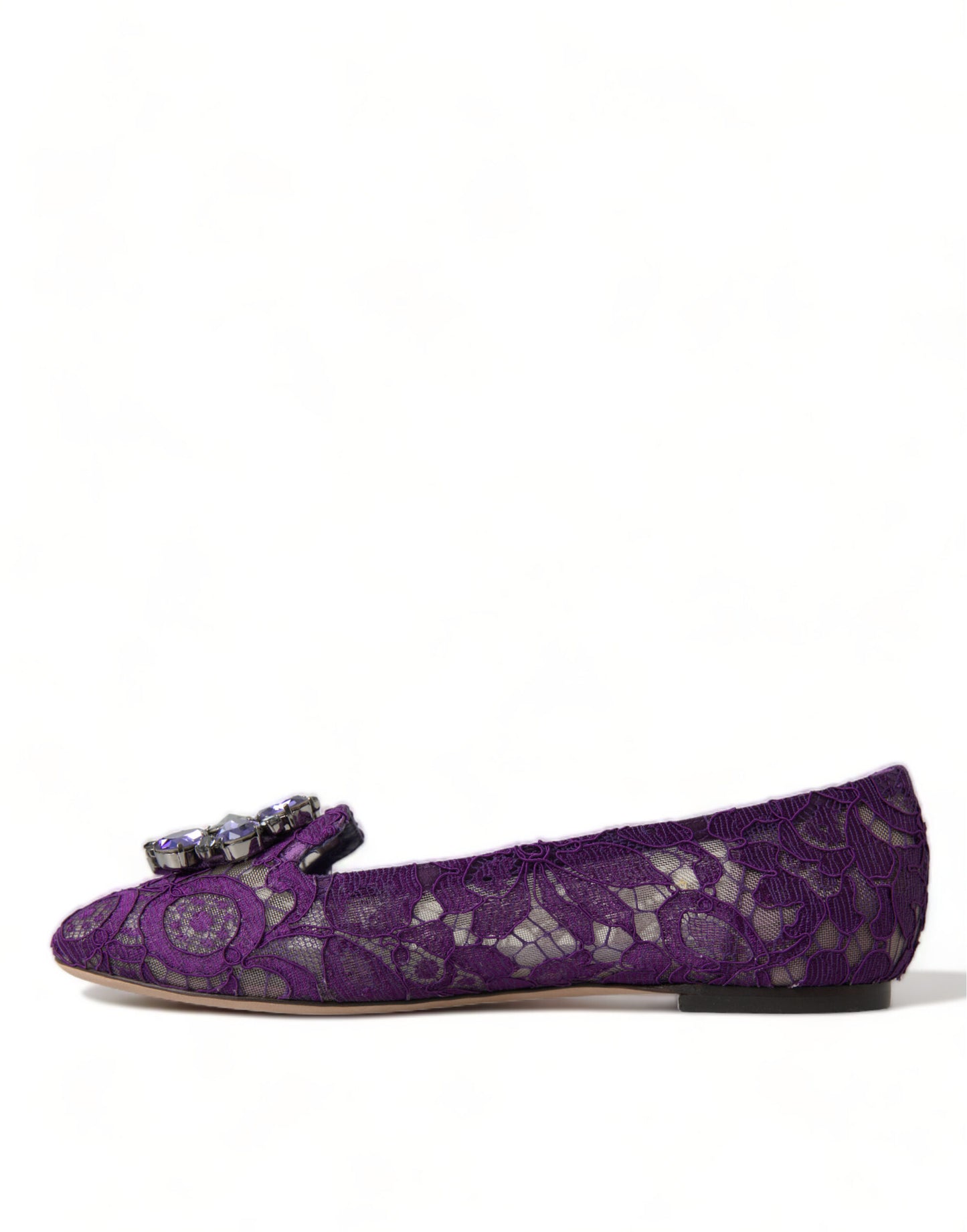 Dolce & Gabbana Elegant Floral Lace Vally Flat Shoes Dolce & Gabbana