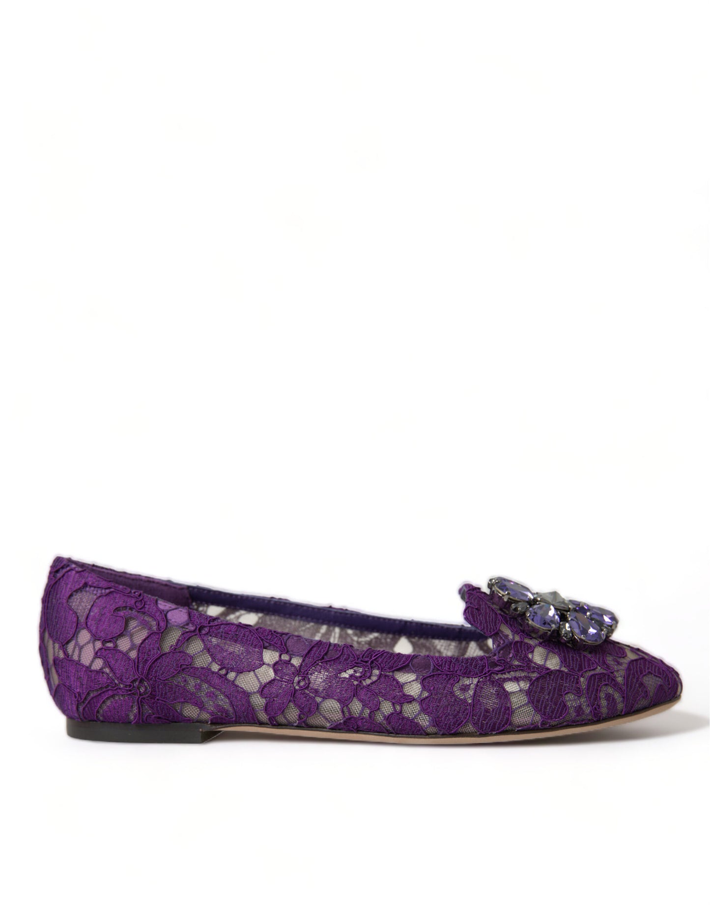 Dolce & Gabbana Elegant Floral Lace Vally Flat Shoes Dolce & Gabbana