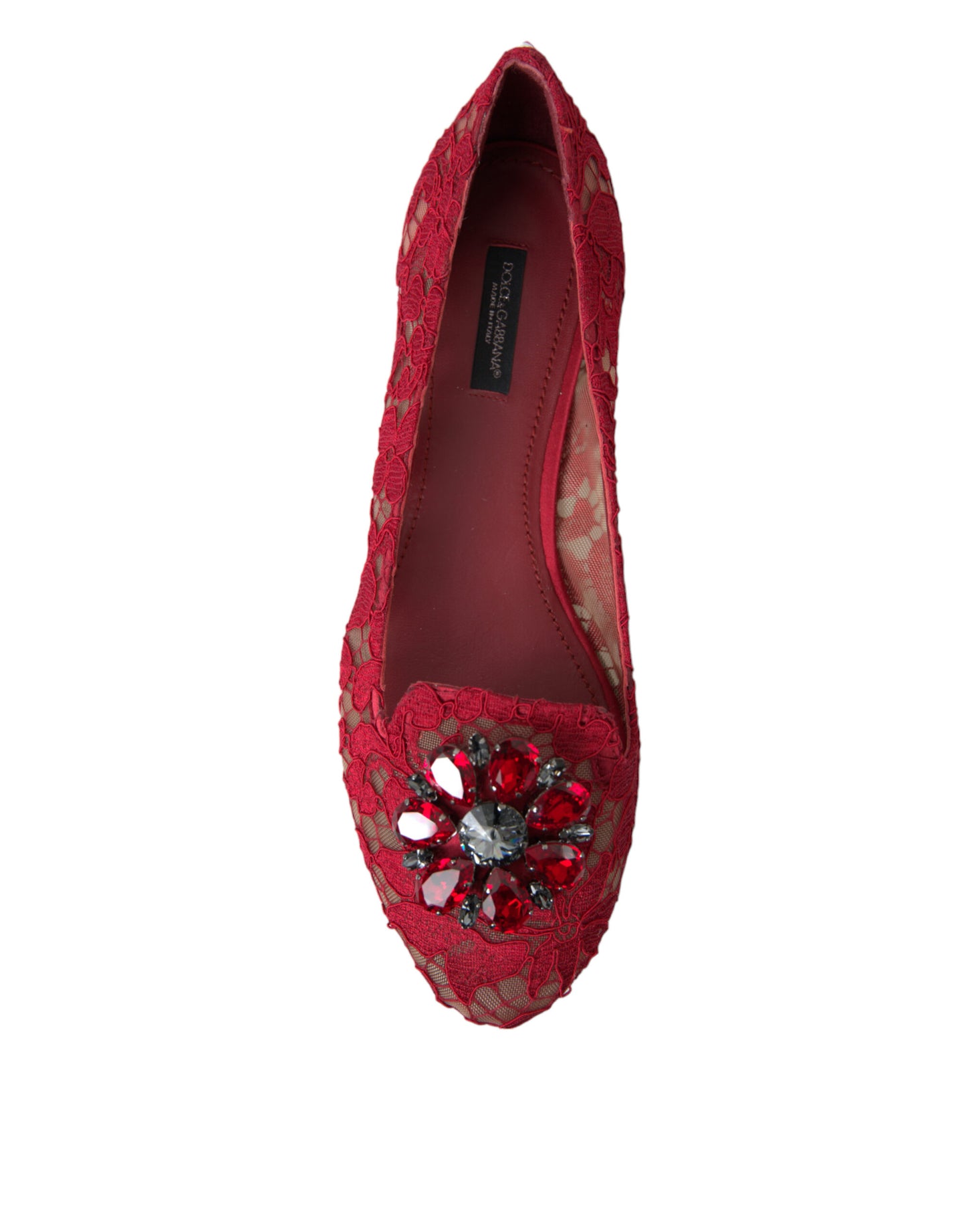 Dolce & Gabbana Elegant Floral Lace Vally Flats Dolce & Gabbana