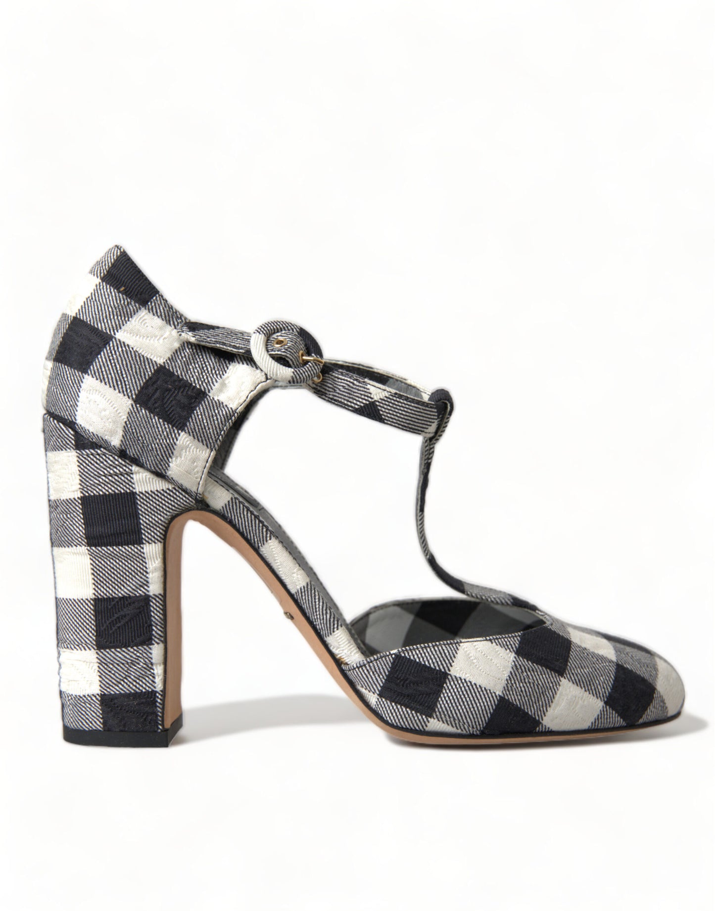 Dolce & Gabbana Chic Gingham T-Strap Pumps: Timeless Mary Jane Heels Dolce & Gabbana