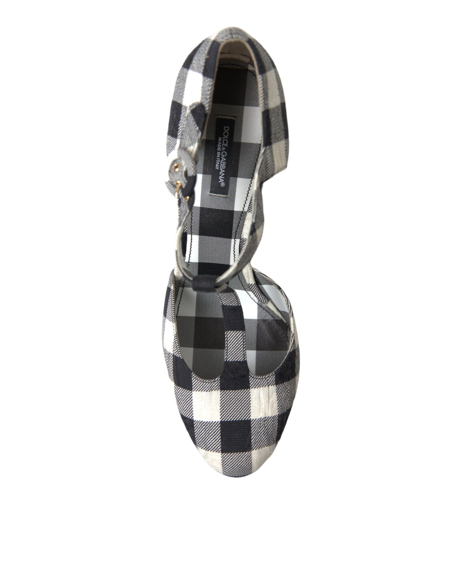 Dolce & Gabbana Chic Gingham T-Strap Pumps: Timeless Mary Jane Heels Dolce & Gabbana