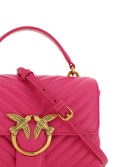 PINKO Chic Pink Quilted Leather Mini Handbag PINKO