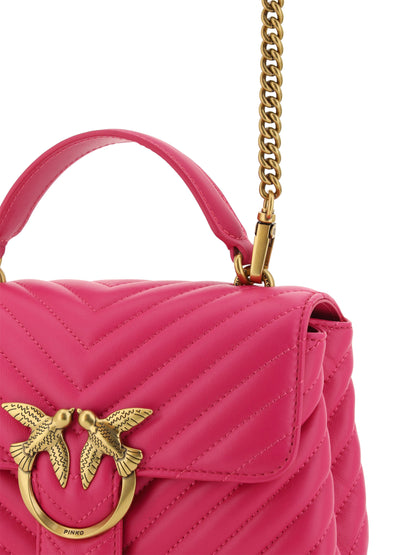 PINKO Chic Pink Quilted Leather Mini Handbag PINKO