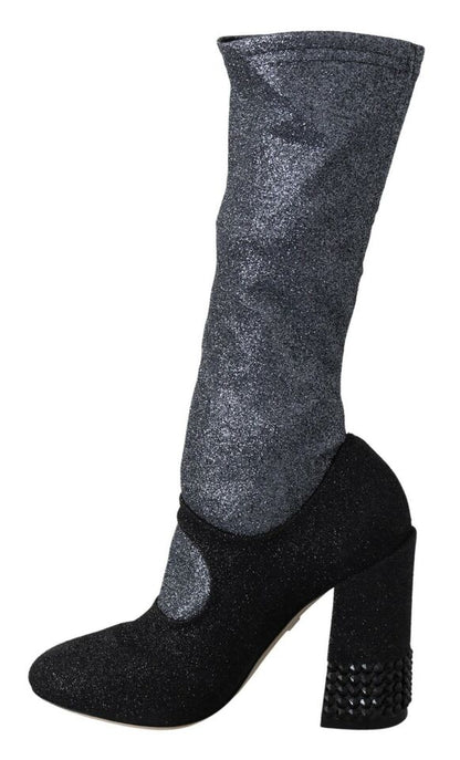 Dolce & Gabbana Glamorous Crystal-Embellished Booties Dolce & Gabbana