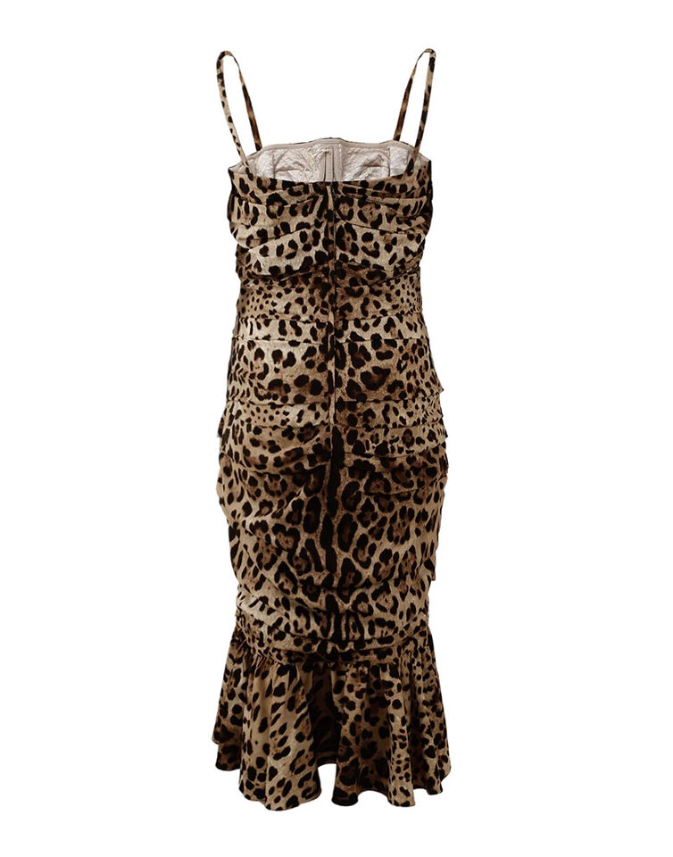 Dolce & Gabbana Elegant Leopard Print Cady Dress Dolce & Gabbana