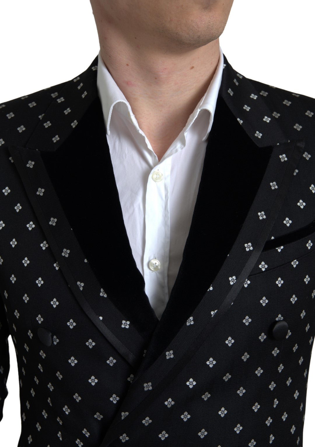 Dolce & Gabbana Elegant Geometric Patterned Slim Blazer Dolce & Gabbana