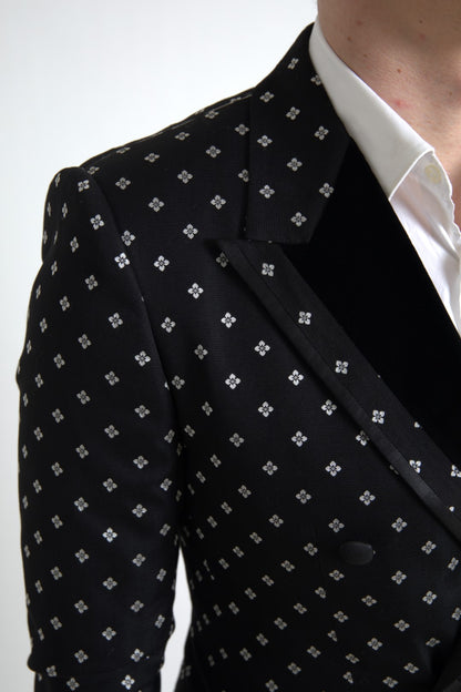 Dolce & Gabbana Elegant Geometric Patterned Slim Blazer Dolce & Gabbana