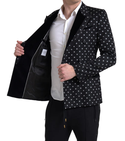 Dolce & Gabbana Elegant Geometric Patterned Slim Blazer Dolce & Gabbana