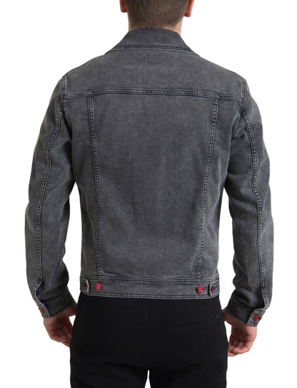 Dolce & Gabbana Elegant Gray Stretch Denim Jacket Dolce & Gabbana