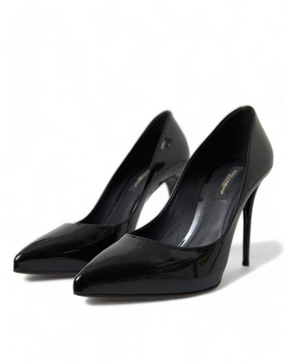 Dolce & Gabbana Elegant Black Patent Stiletto Heels Dolce & Gabbana