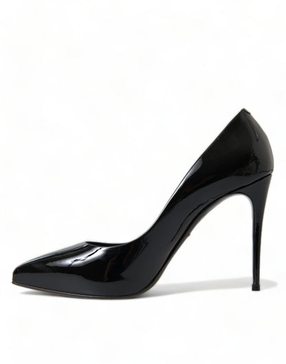 Dolce & Gabbana Elegant Black Patent Stiletto Heels Dolce & Gabbana