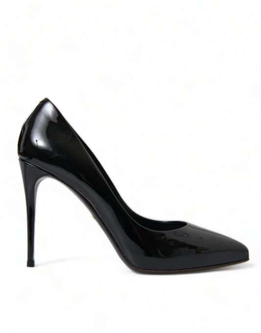 Dolce & Gabbana Elegant Black Patent Stiletto Heels Dolce & Gabbana