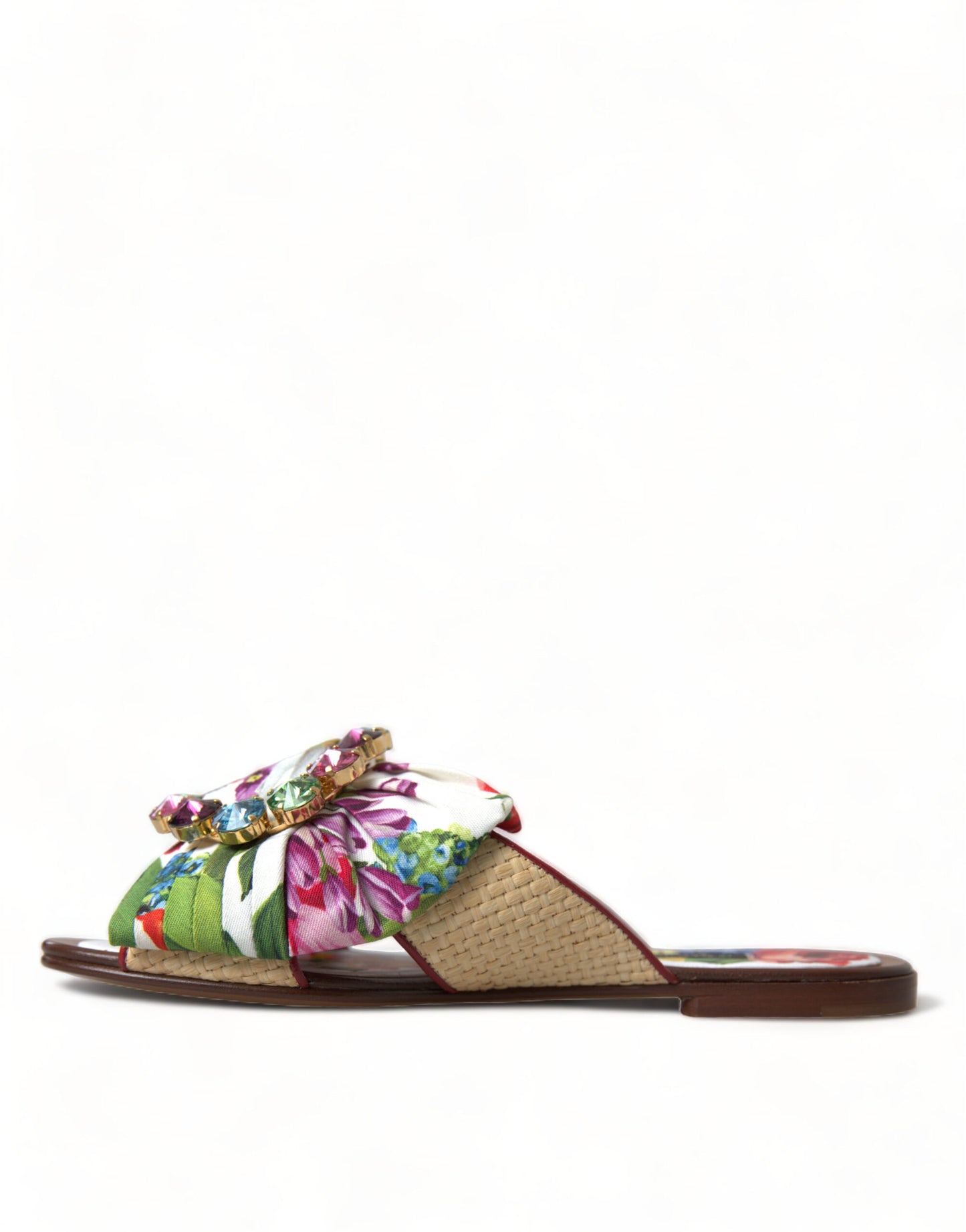 Dolce & Gabbana Exquisite Floral Print Flat Sandals Dolce & Gabbana