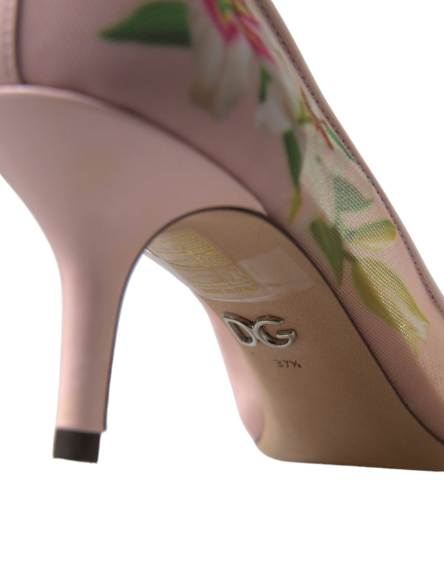 Dolce & Gabbana Elegant Pink Floral Crystal Pumps Dolce & Gabbana