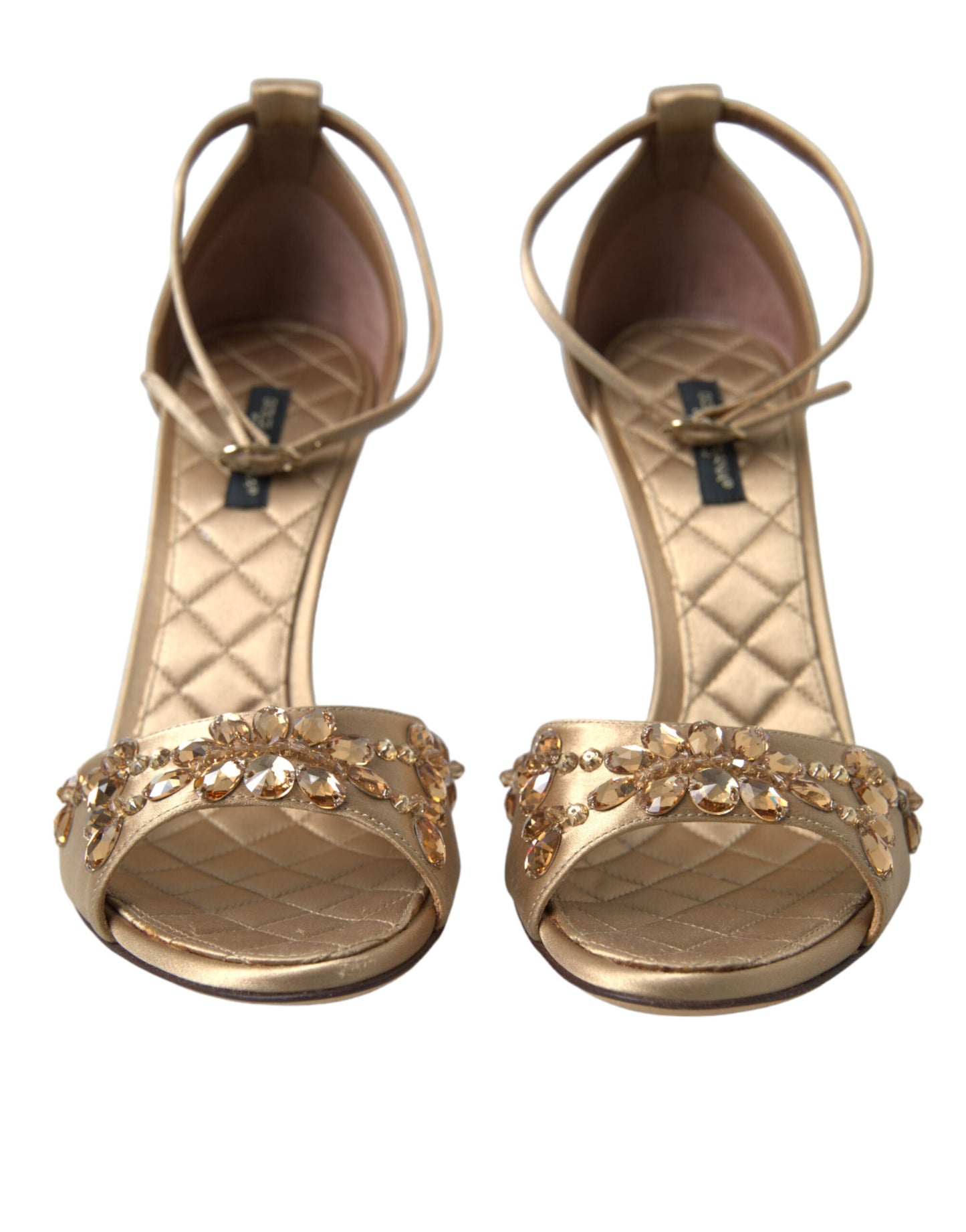 Dolce & Gabbana Crystal Embellished Heel Sandals Dolce & Gabbana