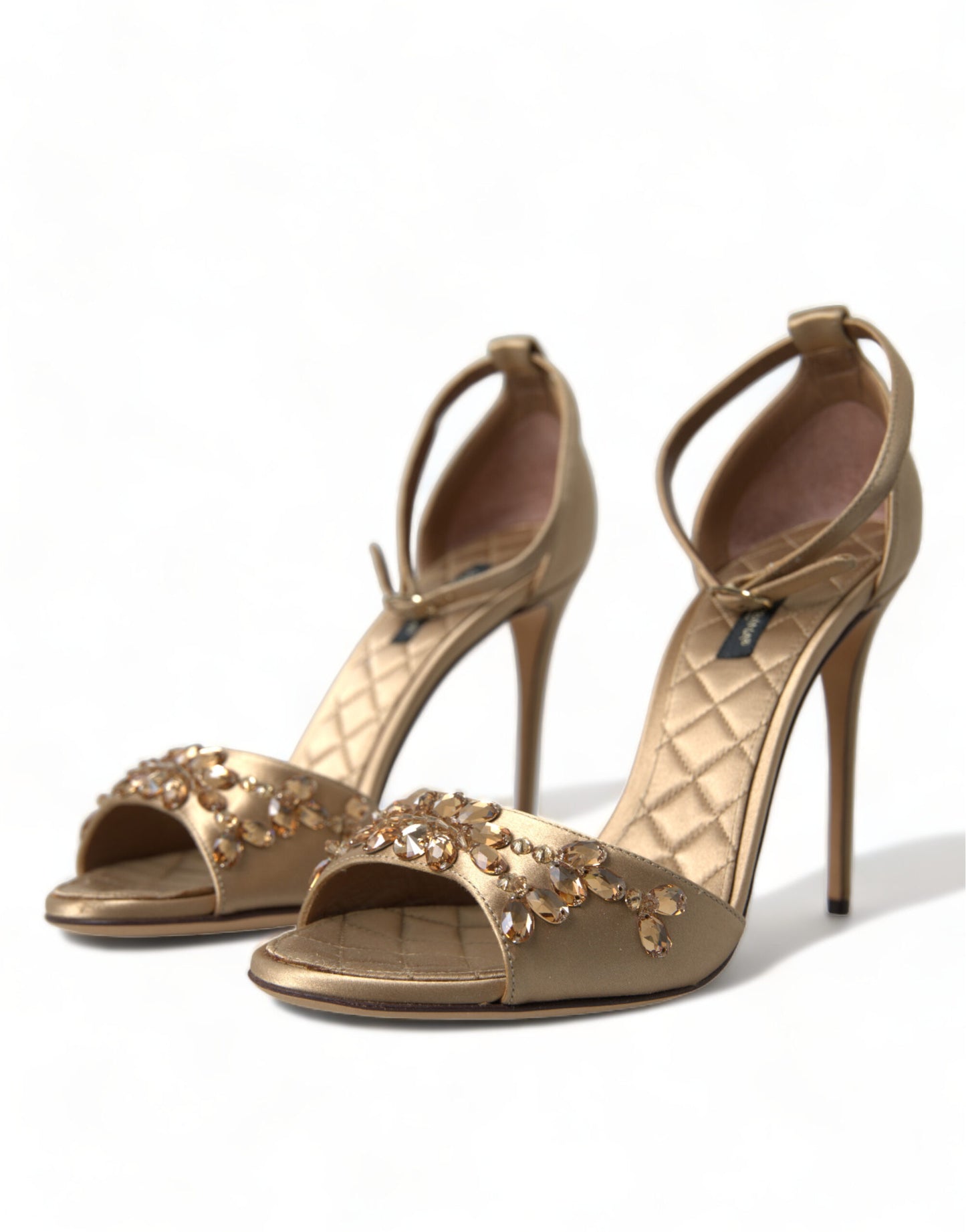 Dolce & Gabbana Crystal Embellished Heel Sandals Dolce & Gabbana