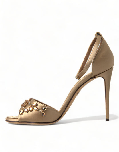 Dolce & Gabbana Crystal Embellished Heel Sandals Dolce & Gabbana