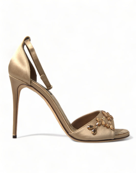 Dolce & Gabbana Crystal Embellished Heel Sandals Dolce & Gabbana